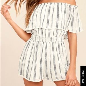 Lulus off the shoulder romper